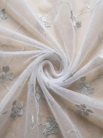 Evabella Light Filtering Floral Sheer Curtains |100% Polyester