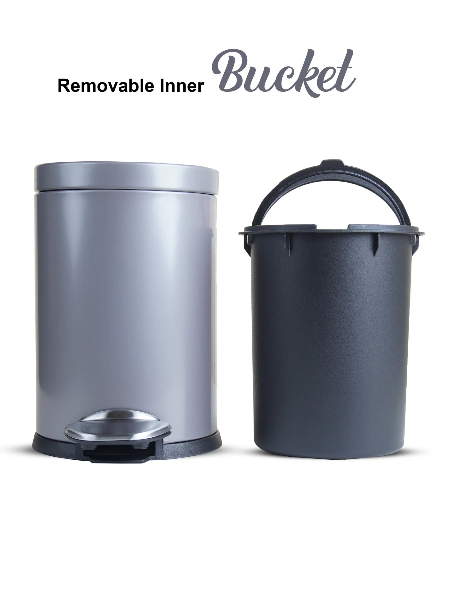 Sleek Step-On Trash Bin – Smudge-Resistant Steel, Hands-Free Design
