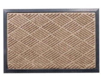 AtoZ Home Decor Diamond Pattern Anti-Slip Rubber Door Mat (60x40 cm)