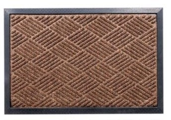 AtoZ Home Decor Diamond Pattern Anti-Slip Rubber Door Mat (60x40 cm)