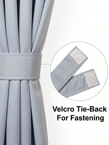 Atoz Home Decor Light Grey Shiny Blackout Curtains