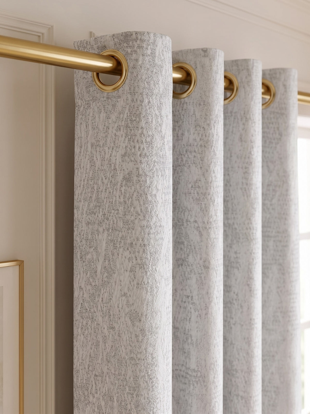 S N Home Decor Abstract Vertical Textured Curtains (Custom & Readymade)