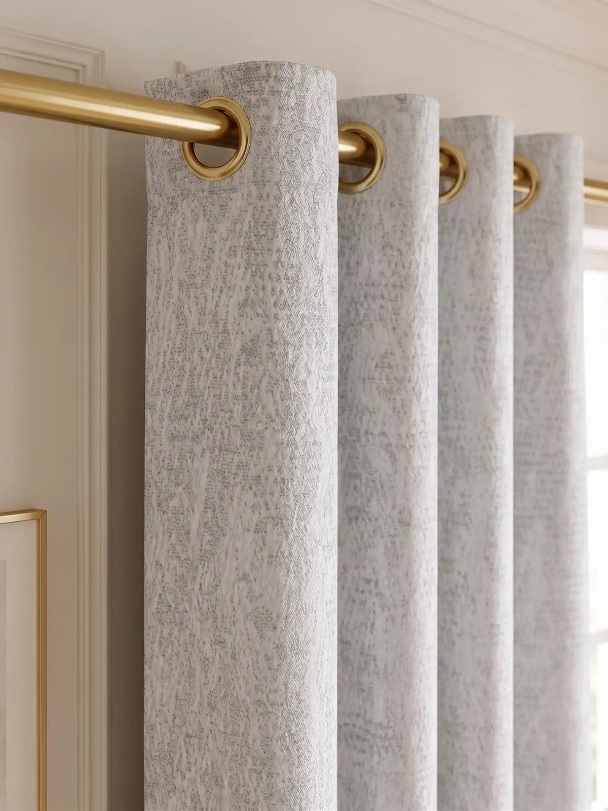 S N Home Decor Abstract Vertical Textured Curtains (Custom & Readymade)