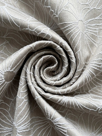 Aspen Silver Embroidered Floral Pattern (Custom & Readymade)