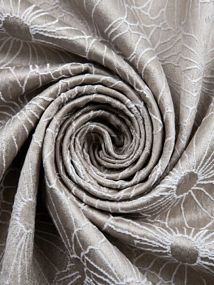 Aspen Silver Embroidered Floral Pattern (Custom & Readymade)