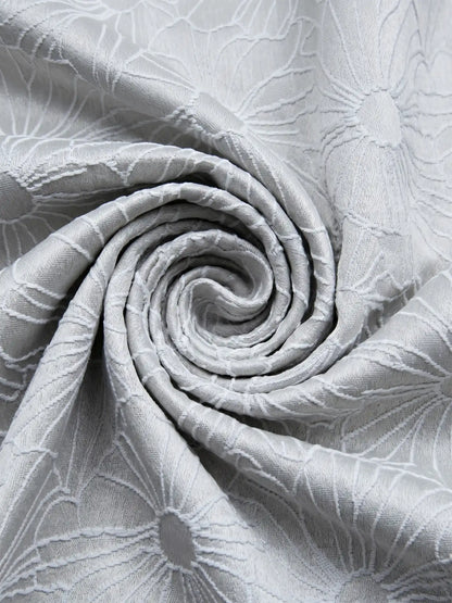 Aspen Silver Embroidered Floral Pattern (Custom & Readymade)
