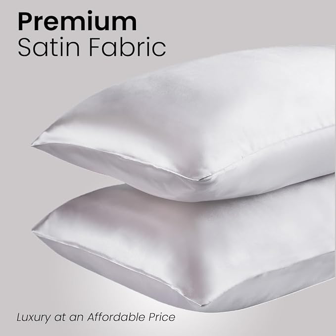 Mush Silk Satin Pillow Cover Set of 2 for Hair & Skin Care