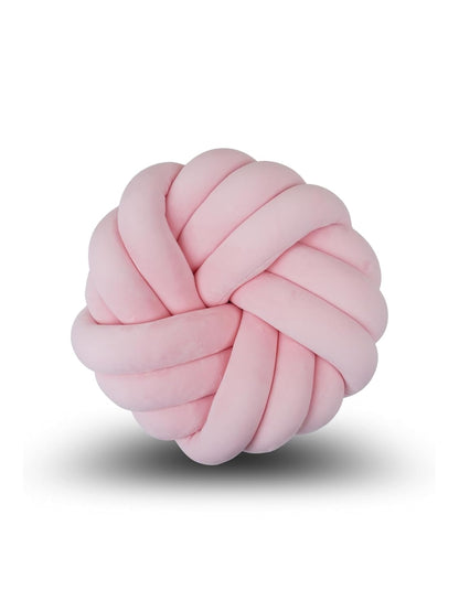 Round Knotted Cushion Ball Pillow – Soft Decorative Sofa & Bed Accent