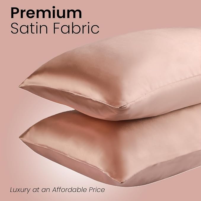 Mush Silk Satin Pillow Cover Set of 2 for Hair & Skin Care