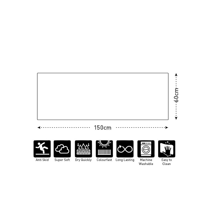Obsessions Diana Super Soft Anti-Skid Bath Mat & Runner (Multiple Sizes & Colors Available)