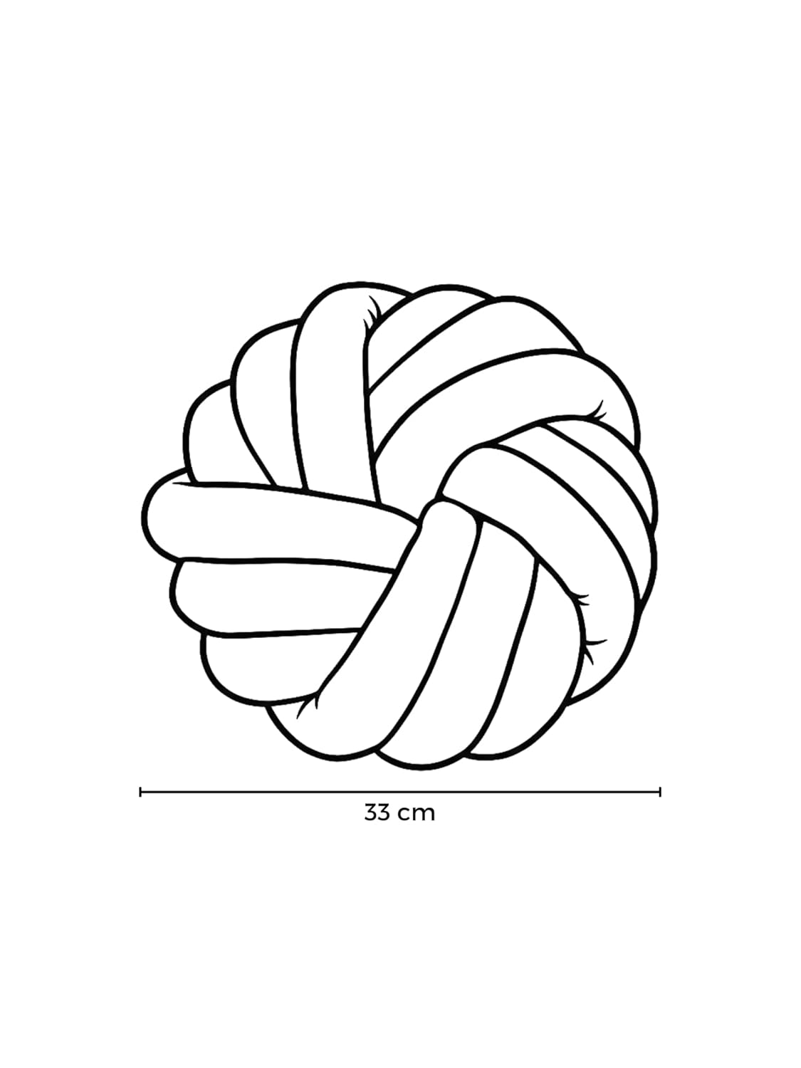 Round Knotted Cushion Ball Pillow – Soft Decorative Sofa & Bed Accent