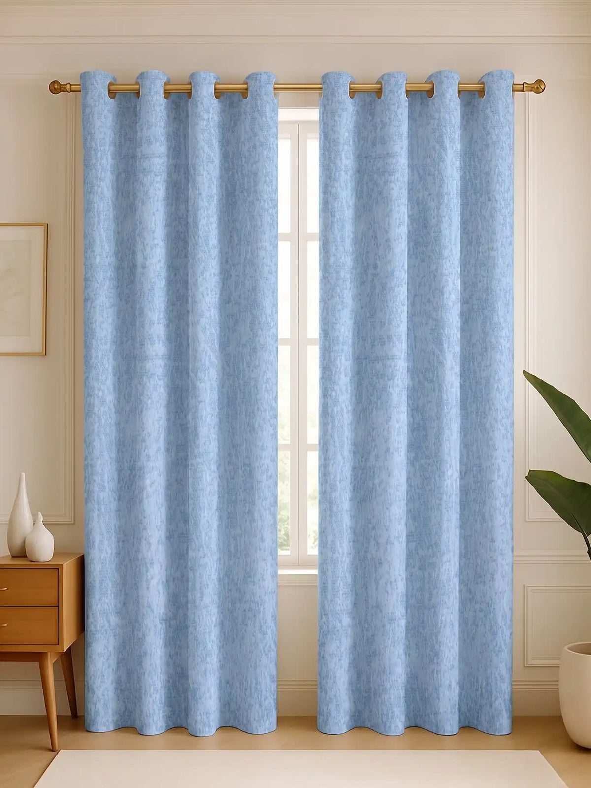 S N Home Decor Abstract Vertical Textured Curtains (Custom & Readymade)