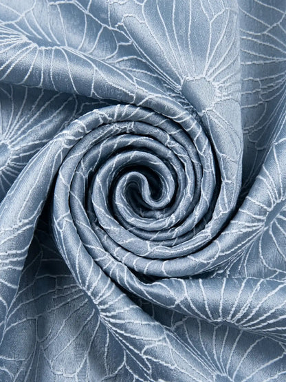 Aspen Silver Embroidered Floral Pattern (Custom & Readymade)