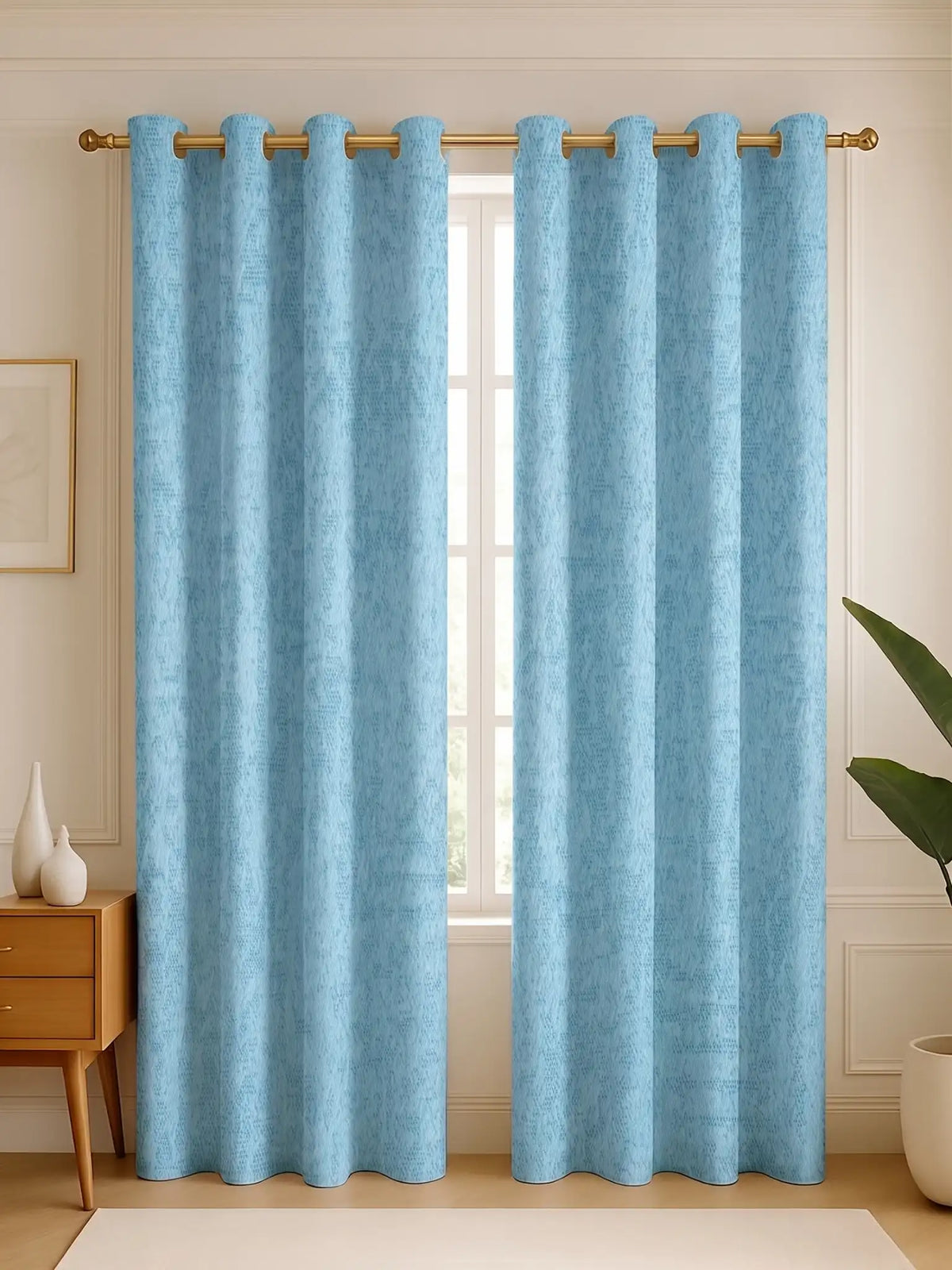 S N Home Decor Abstract Vertical Textured Curtains (Custom & Readymade)