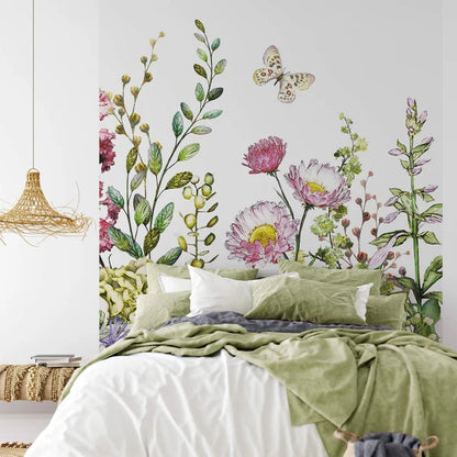 AtoZ Home Decor Tropical Wild Spring Floral Summer Flowers Wall Mural Wallpaper - Custom & Standard Sizes