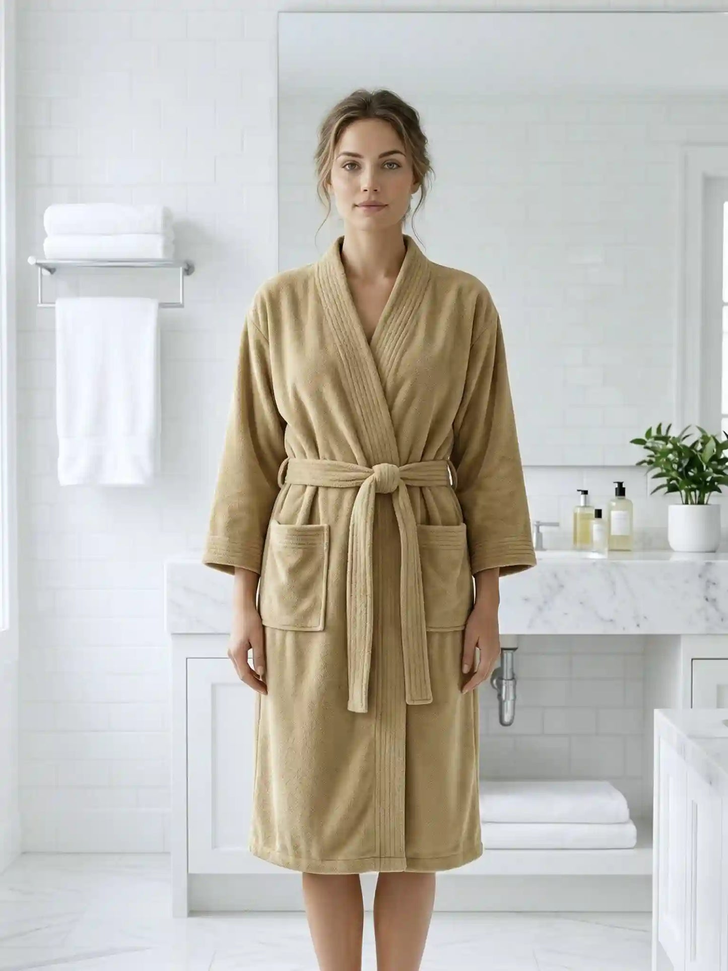 Atoz Home Decor Hue Microfiber Unisex Bathrobe