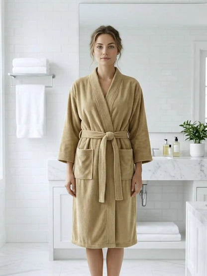 Atoz Home Decor Hue Microfiber Unisex Bathrobe
