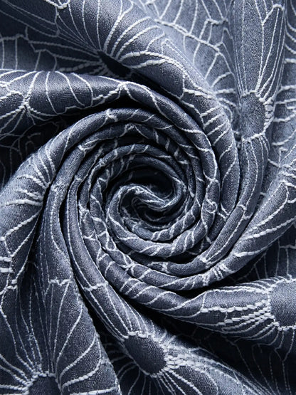 Aspen Silver Embroidered Floral Pattern (Custom & Readymade)