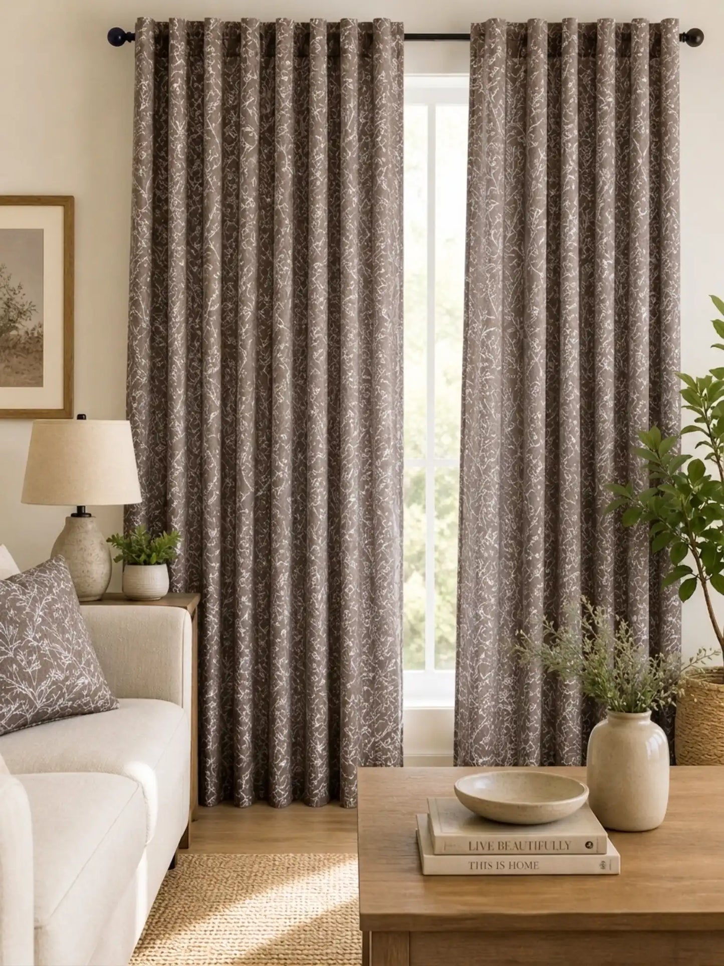 AtoZ Home Decor Botanical design curtains (Standard & Custom Sizes)