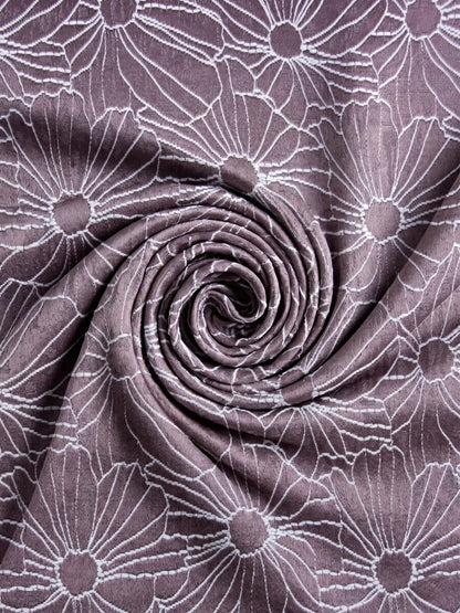Aspen Silver Embroidered Floral Pattern (Custom & Readymade)