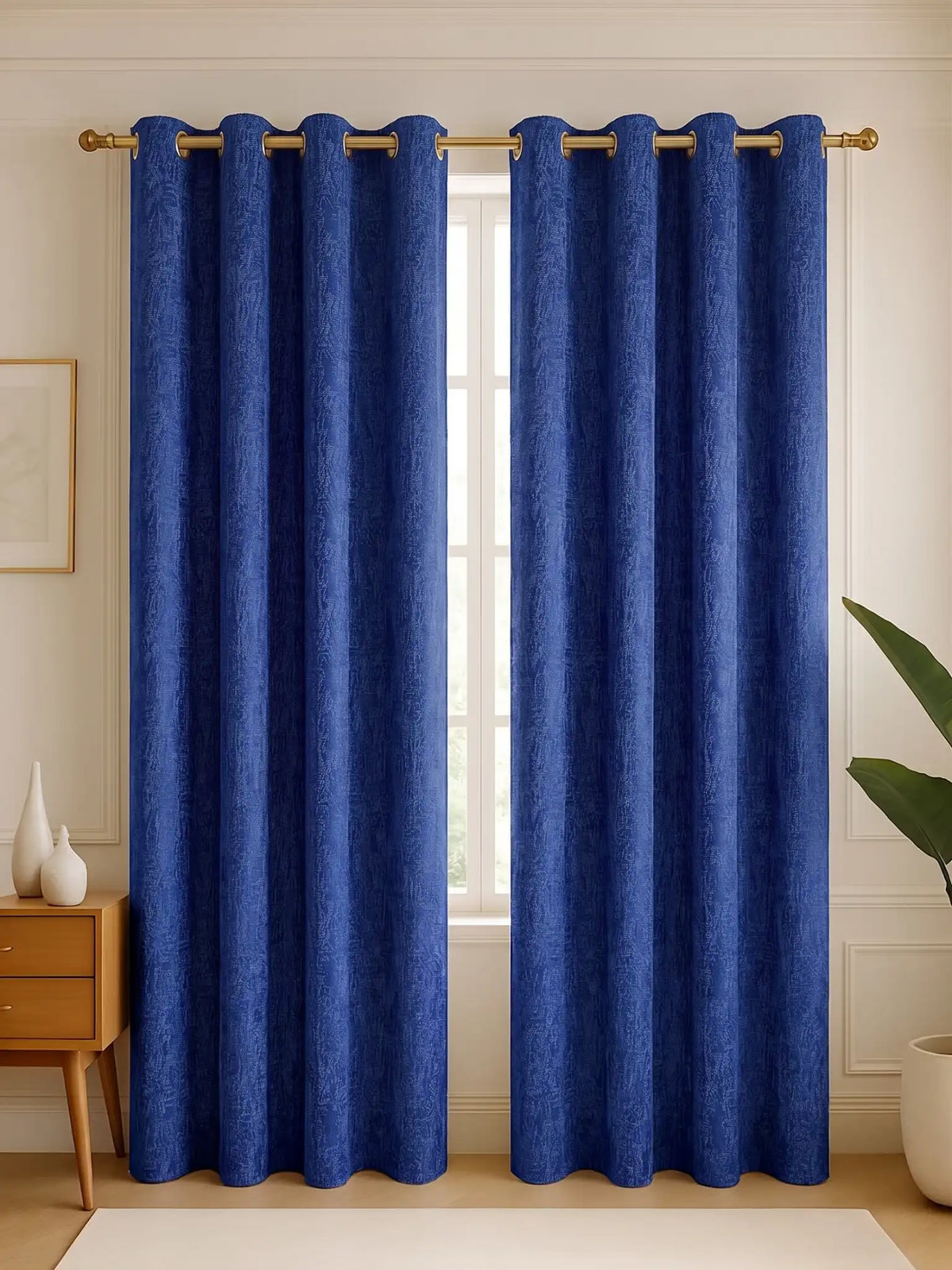 S N Home Decor Abstract Vertical Textured Curtains (Custom & Readymade)