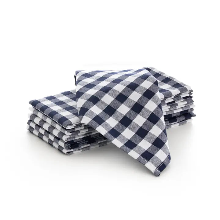 Stylla Check Cotton Kitchen Napkin Set – 6 Pieces (18 x 18 Inches)