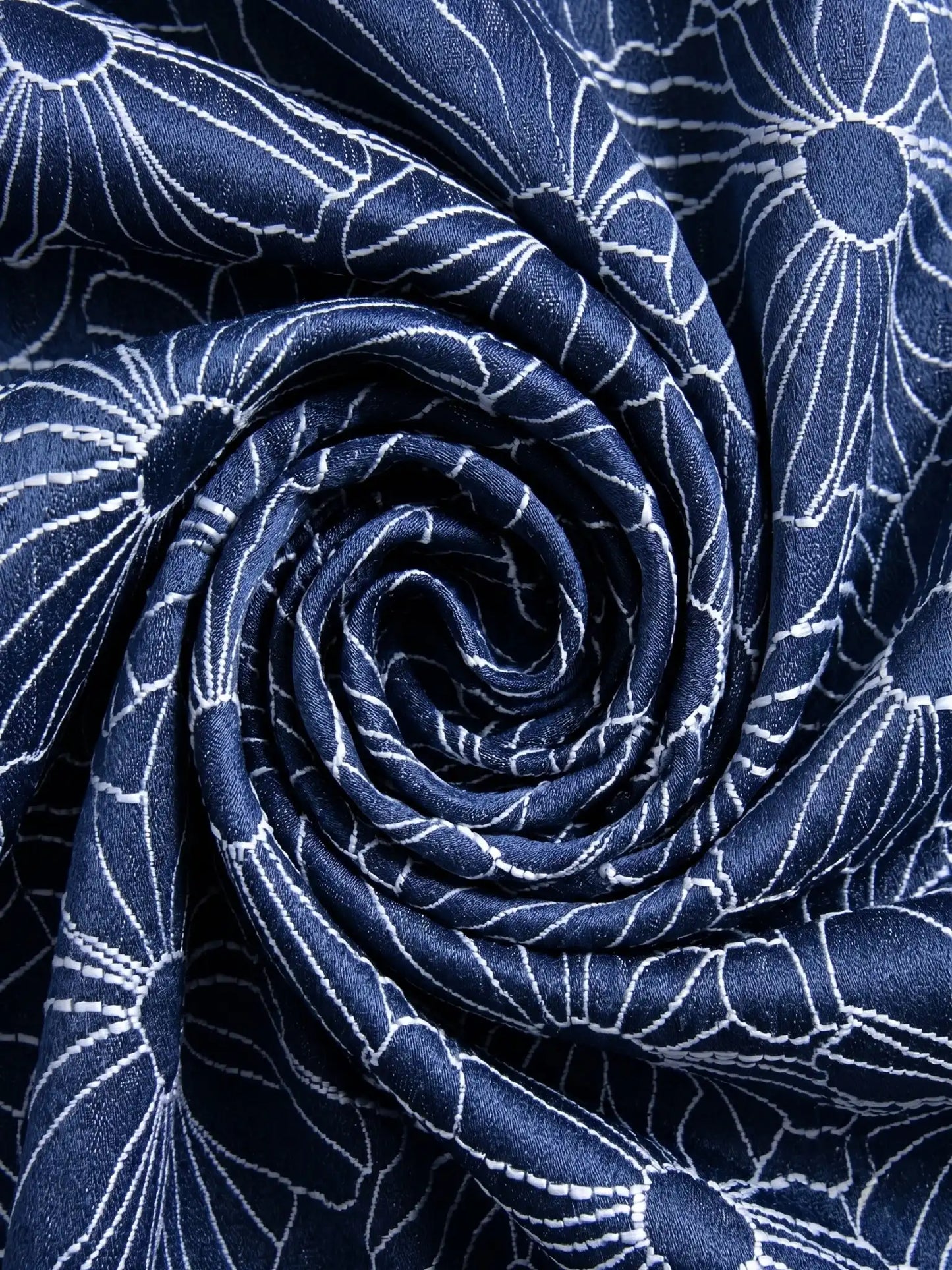 Aspen Silver Embroidered Floral Pattern (Custom & Readymade)
