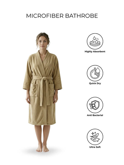 Atoz Home Decor Hue Microfiber Unisex Bathrobe