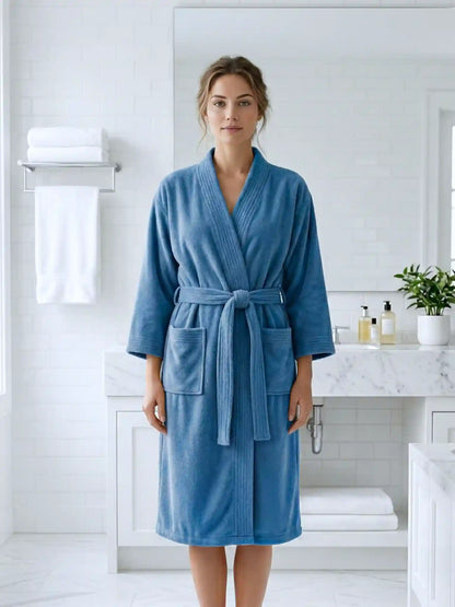 Atoz Home Decor Hue Microfiber Unisex Bathrobe