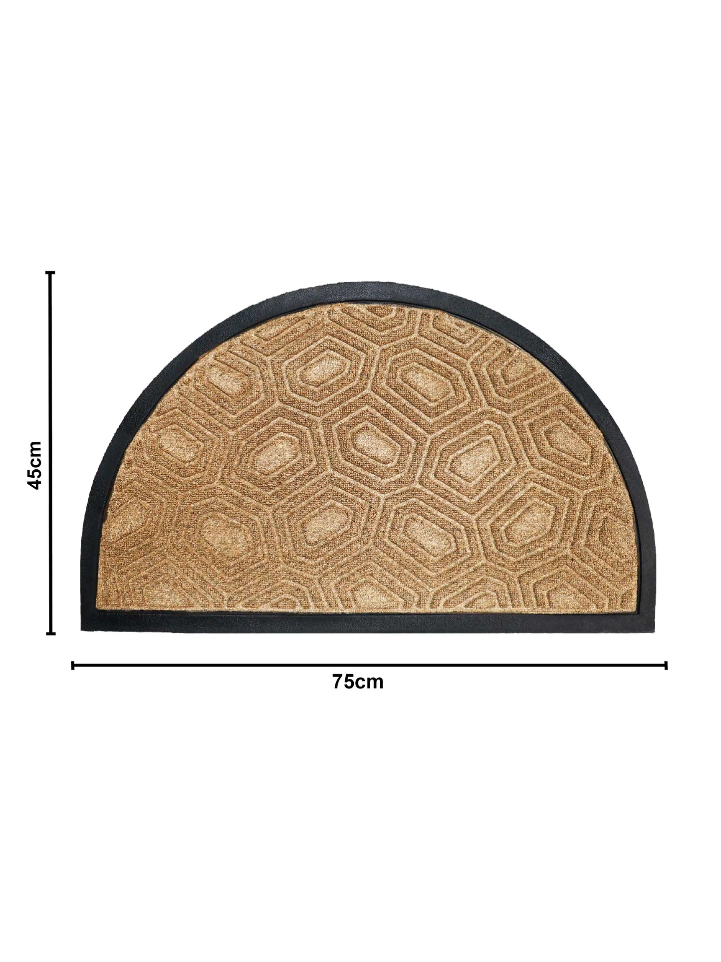 AtoZ Home Decor Semi-Circle Patterned Doormat (45x75 cm, Available in Multiple Colors)