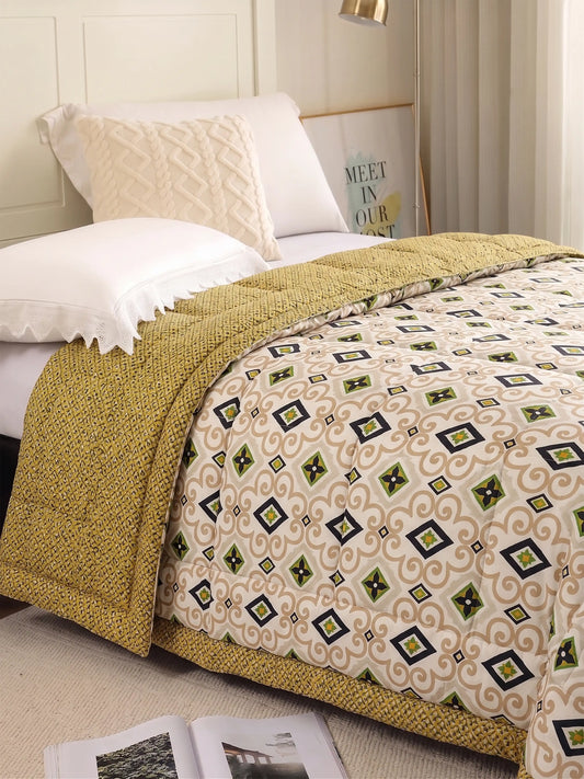 AC Comforter Soft Geometric Boho Quilt Lightweight (220x240 cm)
