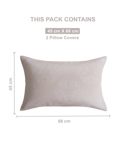 Soft Feel, Elegant Damask Floral King Bed Sheet Set – 100% Cotton (300 TC)