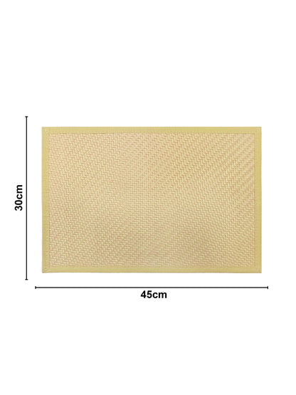 Freelance Woven Border Table Placemats | Pack of 6 Washable Table Mats (30x45 cm)