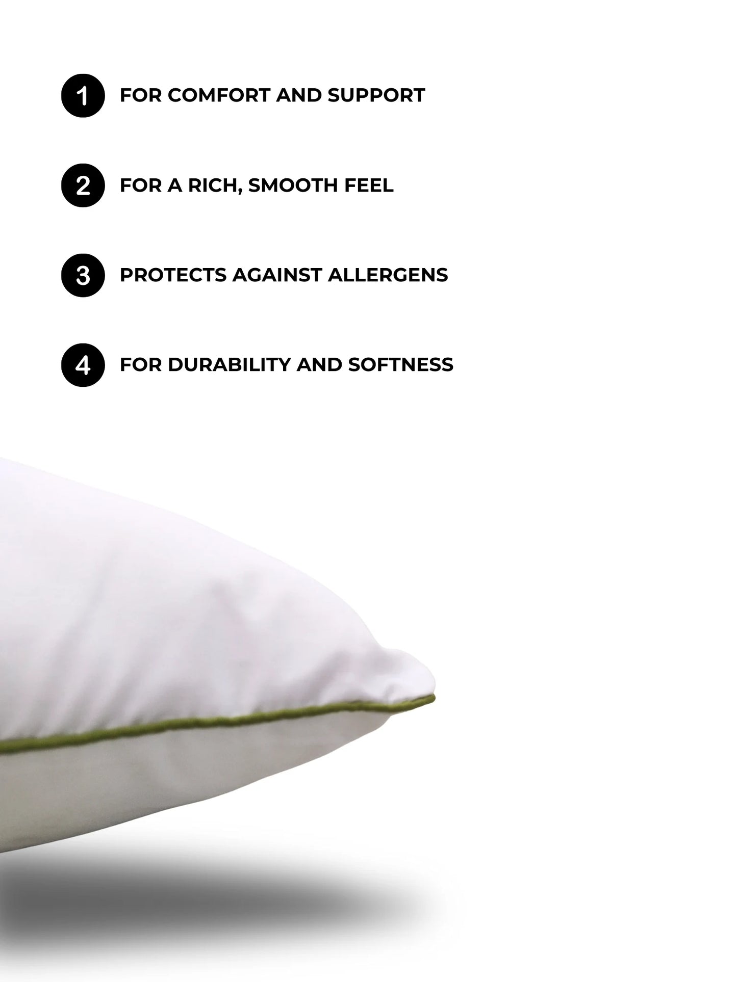 Fiber Cushion | Soft & Supportive White Cushion for Sofa, Bed & Chair