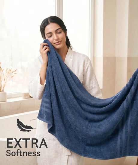 MyTRIDENT Luxe Home 100% Supima Cotton Bath Towel (600 GSM | 75 cm x 150 cm) – Ultra-Plush & Absorbent