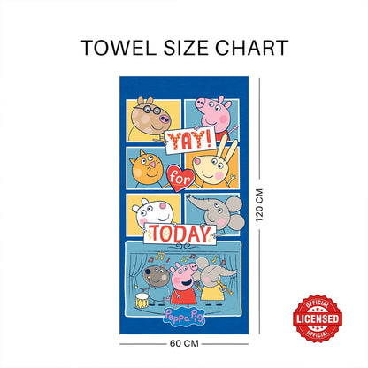 Sassoon Peppa Pig 100% Cotton Printed Kids Bath Towel (60 cm x 120 cm)