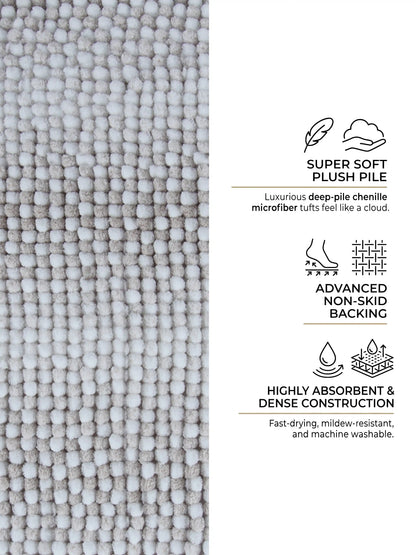 Bubble Textured Bath Rug – Soft Tufted Bathroom Mat Anti-Skid