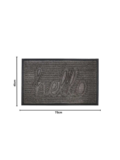 AtoZ Home Decor 'Hello' Ribbed Strips Doormat (Available in Multiple Sizes)