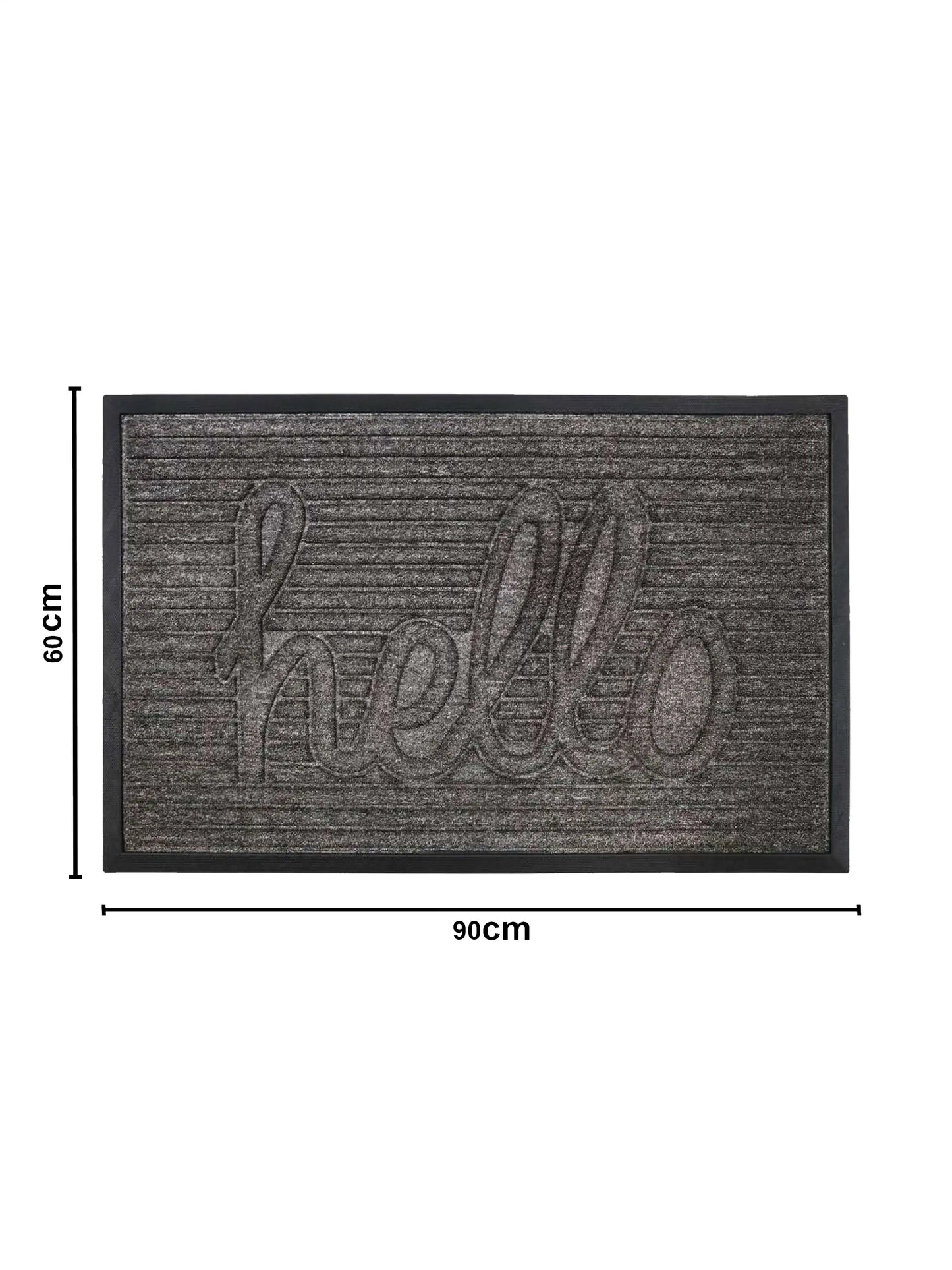 AtoZ Home Decor 'Hello' Ribbed Script Doormat (Available in Multiple Sizes & Colors)