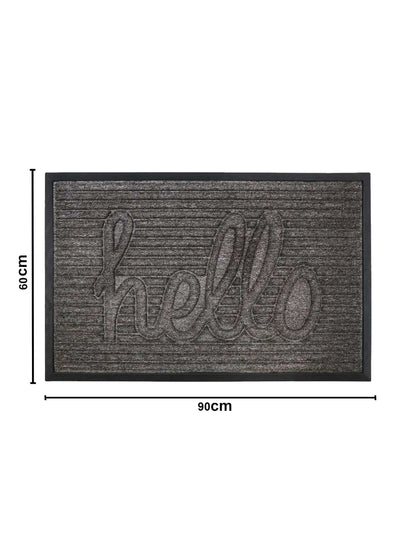 AtoZ Home Decor 'Hello' Ribbed Strips Doormat (Available in Multiple Sizes)