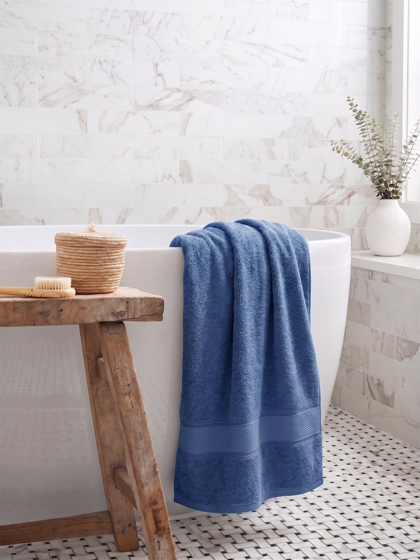 AtoZ Home Decor Bamboo Bath Towel | Highly Absorbent (75 x 150 CM)