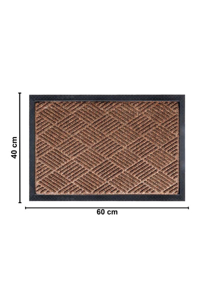 AtoZ Home Decor Geometric Grid Scraper Entrance Door Mat (60x40 cm)