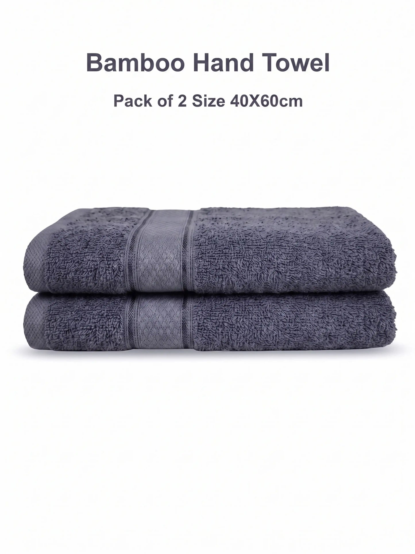AtoZ Home Decor Bamboo Hand Towel Set (40x60 CM)