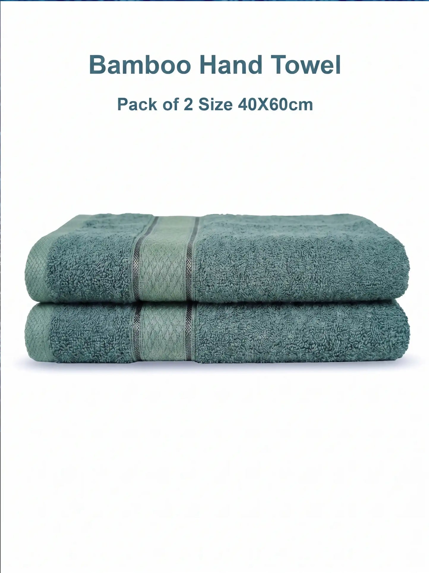 AtoZ Home Decor Bamboo Hand Towel Set (40x60 CM)