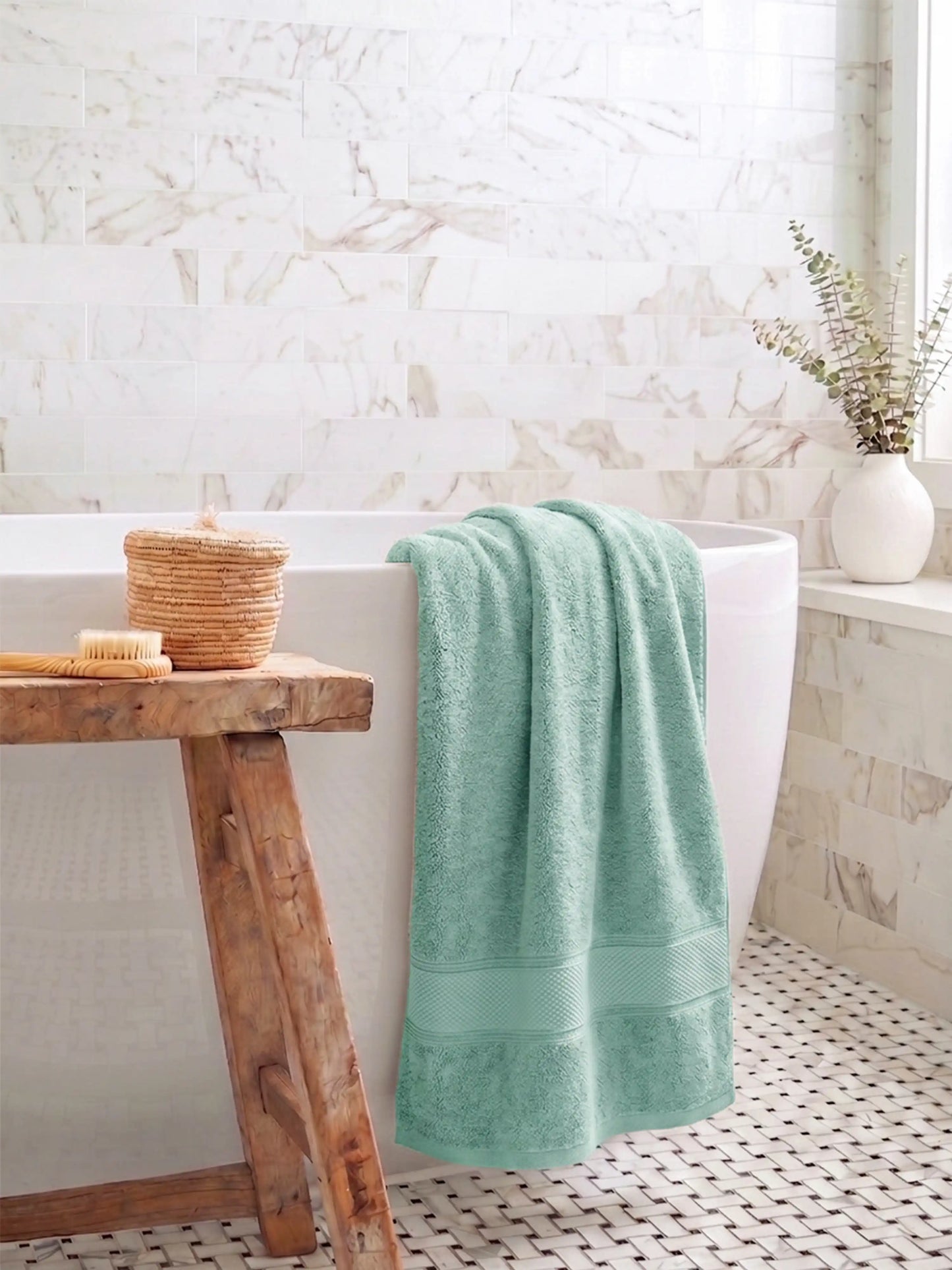 AtoZ Home Decor Bamboo Bath Towel | Highly Absorbent (75 x 150 CM)