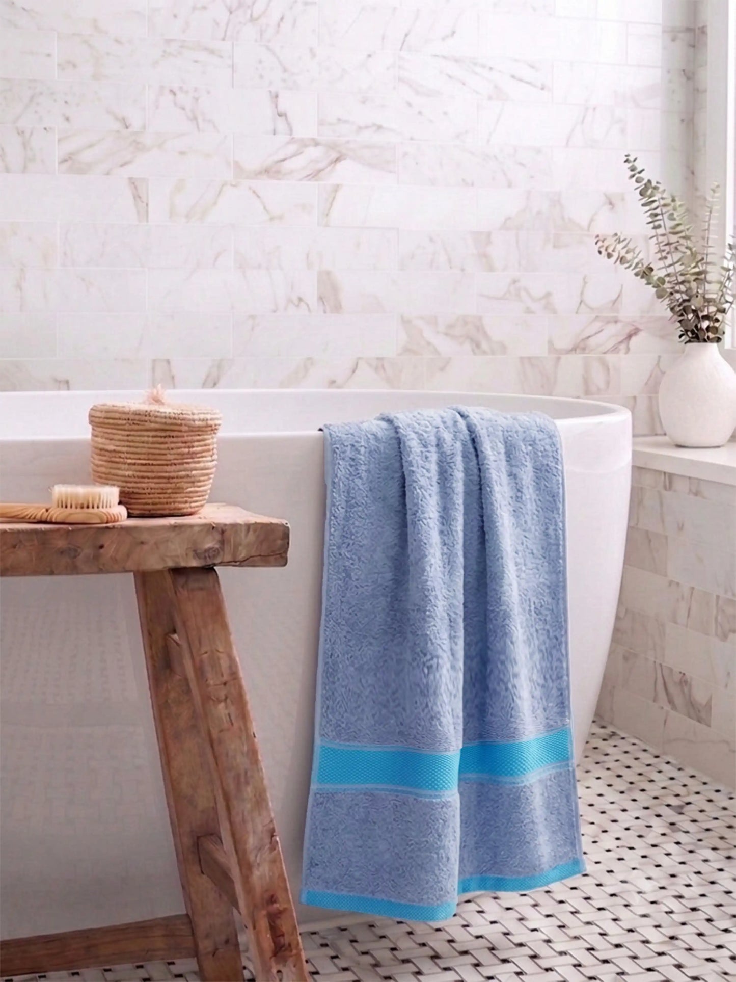 AtoZ Home Decor Bamboo Bath Towel | Highly Absorbent (75 x 150 CM)