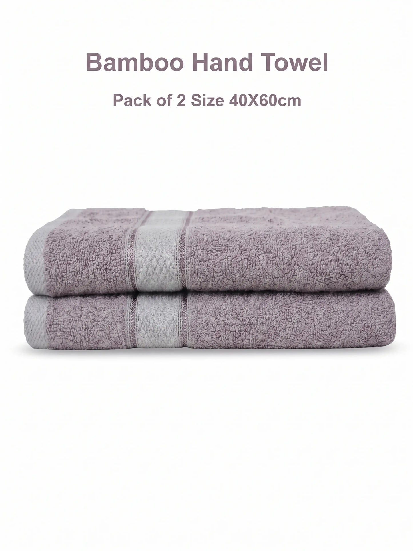 AtoZ Home Decor Bamboo Hand Towel Set (40x60 CM)