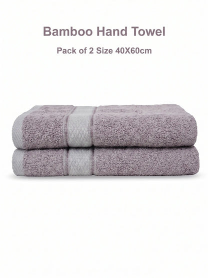 AtoZ Home Decor Bamboo Hand Towel Set (40x60 CM)