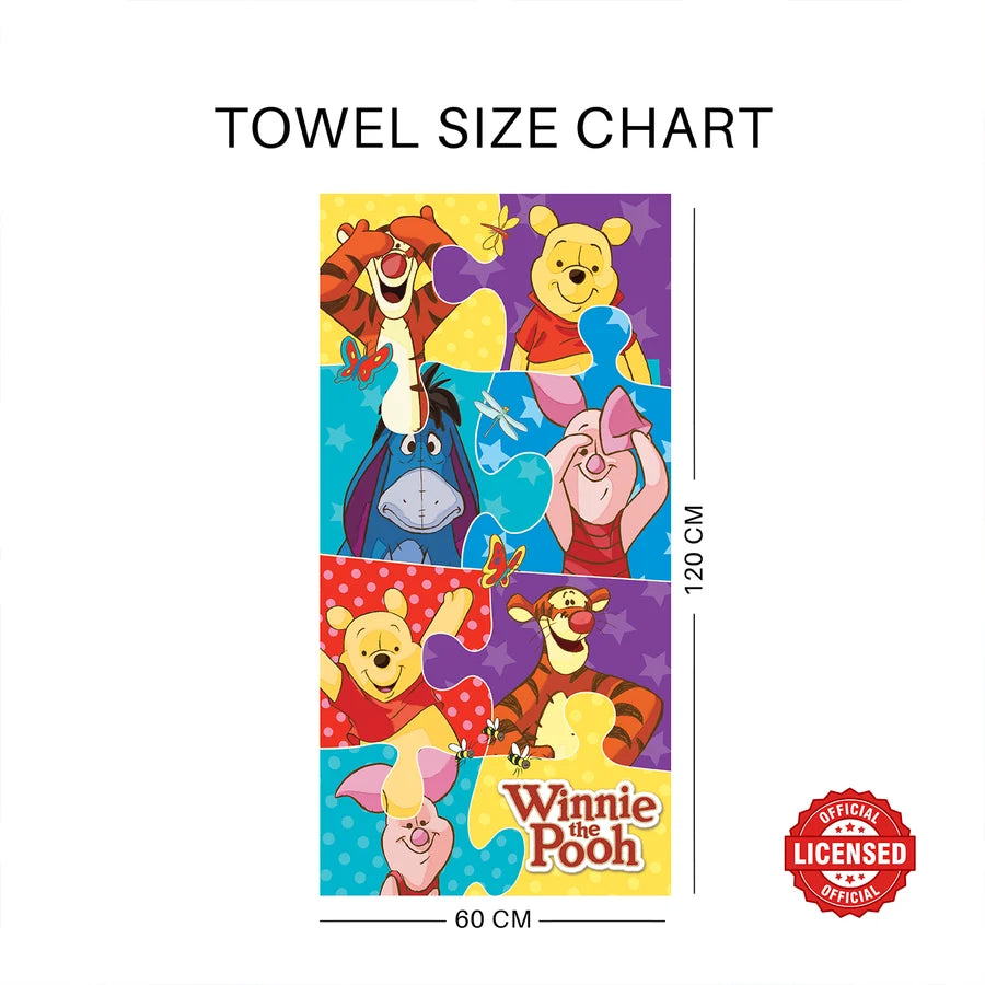 Sassoon Disney Winnie the Pooh 100% Cotton Printed Kids Bath Towel (60 cm x 120 cm)