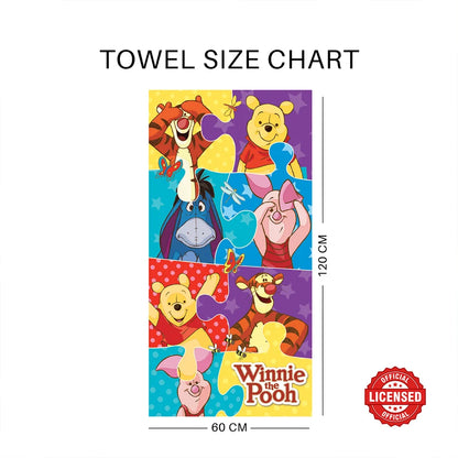Sassoon Disney Winnie the Pooh 100% Cotton Printed Kids Bath Towel (60 cm x 120 cm)